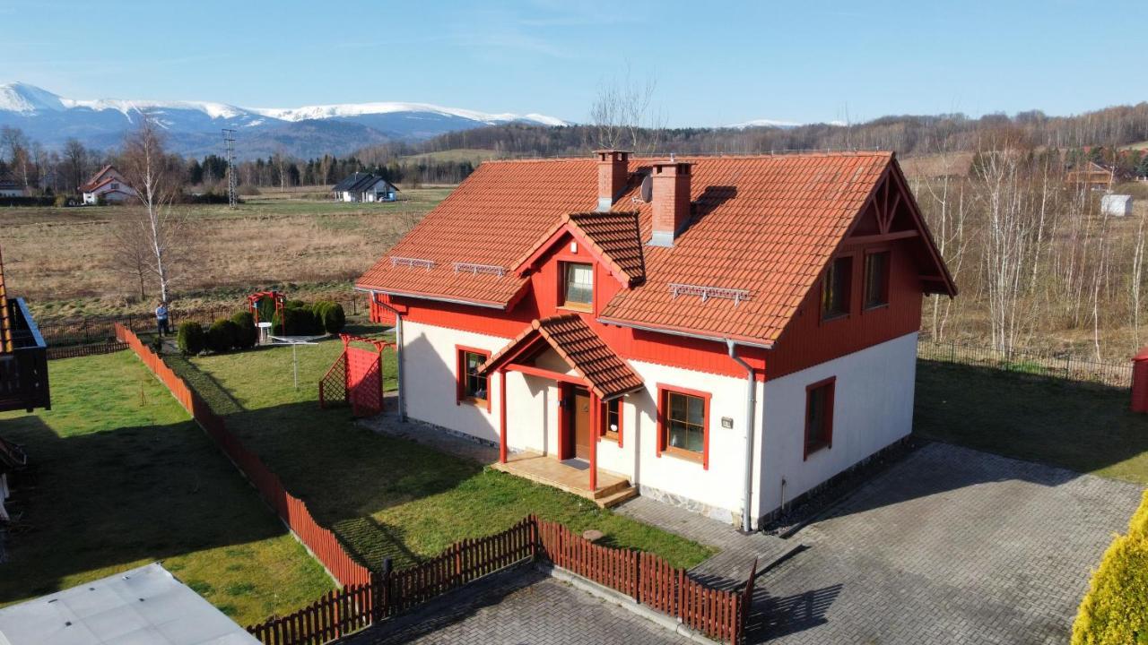 Villa Leika - Panoramablick am Riesengebirge Myslakowice Bagian luar foto